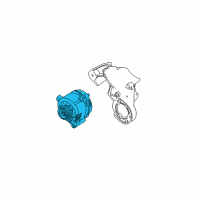 OEM 1998 Ford Mustang Alternator Diagram - F4PZ-10346-BRM2