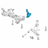 OEM 2017 Kia Rio Front Axle Knuckle Left Diagram - 517151W001