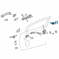 OEM Lexus HS250h Door Lock Cylinder & Key Set, Left Diagram - 69052-75010