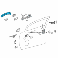 OEM 2011 Lexus HS250h Front Door Outside Handle Assembly, Right Diagram - 69210-48040-A1