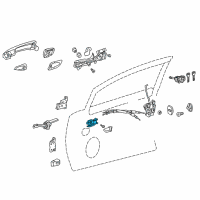 OEM Lexus CT200h Door Inside Handle Sub-Assembly, Right Diagram - 69205-75010-C0