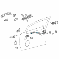 OEM 2010 Lexus HS250h Cable Assy, Front Door Lock Remote Control Diagram - 69710-75020