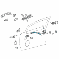 OEM 2010 Lexus HS250h Cable Assy, Front Door Inside Locking Diagram - 69750-75020