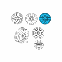 OEM 2008 Nissan Armada Aluminum Wheel (6 Spoke) Diagram - 40300-ZQ01B