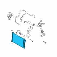 OEM Mercury Radiator Diagram - BH6Z-8005-B