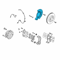 OEM 2018 Kia Sorento Front Brake Disc Dust Cover Right Diagram - 51756C5000