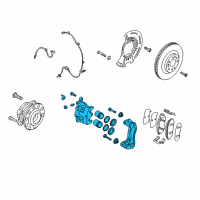 OEM 2019 Kia Sorento Front Brake Caliper Kit, Left Diagram - 58180C6A50