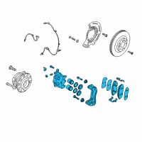 OEM Kia Front Brake Assembly, Left Diagram - 58110C6000