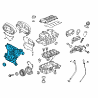 OEM 2011 Chevrolet Cruze Cover, Engine Front(W/Oil Pump & Water Pump) Diagram - 55559302