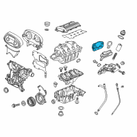 OEM 2010 Pontiac G3 Oil Cooler Diagram - 55355603