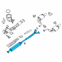 OEM 2016 Nissan Maxima Exhaust Muffler Assembly Diagram - 20300-ZX70A