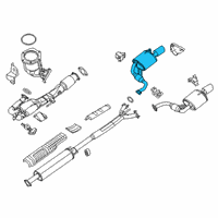 OEM 2016 Nissan Maxima Exhaust, Main Muffler Assembly Diagram - 20100-ZY71A