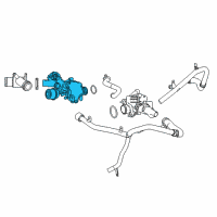 OEM 2018 Infiniti QX30 Pump Assembly Water Diagram - 21010-HG00M