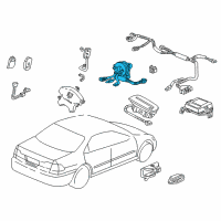 OEM 2001 Honda Prelude Reel Assembly, Cable Diagram - 77900-S84-A11