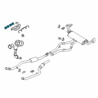 OEM BMW 550i GT Exhaust Manifold/Cylinder Head Gasket Diagram - 11-62-7-614-095