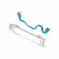 OEM 2003 Saturn Vue Transmission Auxiliary Fluid Cooler Pipe Assembly Diagram - 22686174