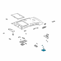 OEM 2016 Lexus LS600h Lamp Assy, Rear Vanity Diagram - 81340-50170-A3