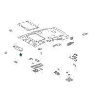 OEM Lexus Holder, Visor Diagram - 74348-33040-A1