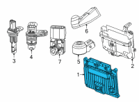 OEM 2022 Jeep Wagoneer ENGINE CONTROLLER Diagram - 68437019AI