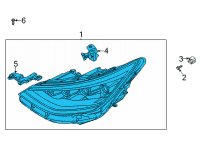 OEM 2022 Hyundai Sonata Lamp Assy-Head, Lh Diagram - 92101-L5100