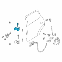 OEM 2011 BMW 335i Door Hinge, Front Top Left/Bottom Right Diagram - 41-51-7-046-050