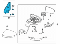 OEM Nissan Rogue Cover-Front Door Corner, Inner RH Diagram - 80292-6RA0A