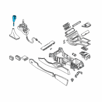 OEM 2005 BMW X5 Selector Lever Handle, Leath, Plastic Ring Diagram - 25-16-7-528-405