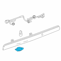 OEM 2005 GMC Envoy XUV Lamp Asm-Rear License Plate Diagram - 15760056