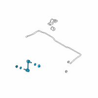 OEM 2000 Hyundai Elantra Link Assembly-Rear Stabilizer Diagram - 55530-29500-AS