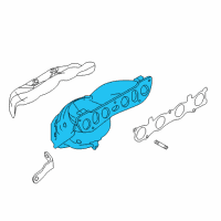 OEM 2019 Nissan Rogue Sport Exhaust Manifold With Catalytic Converter Diagram - 140E2-6MA0A