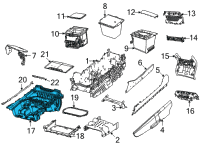 OEM 2022 Jeep Wagoneer CONSOLE-CONSOLE Diagram - 6WK321X8AC