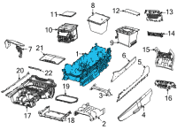 OEM 2022 Jeep Grand Wagoneer CONSOLE-FLOOR CONSOLE Diagram - 68541517AB