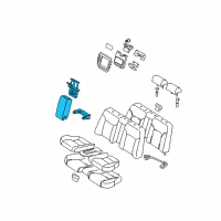 OEM 2013 Lexus IS F Rear Seat Armrest Assembly, Center Diagram - 72830-53280-C2