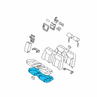 OEM 2013 Lexus IS F Pad, Rear Seat Cushion Diagram - 71503-53040