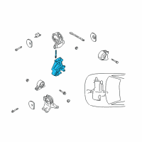 OEM 2005 Chrysler Sebring Bracket-Engine Mount Diagram - 1091A013