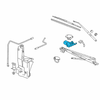 OEM 2004 Cadillac Escalade EXT Wiper Motor Diagram - 19368519