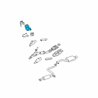 OEM 2001 Infiniti I30 Catalyst Converter Assembly Diagram - B08A0-3Y102