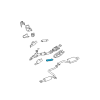 OEM 2001 Nissan Maxima INSULATOR-Heat, Exhaust Tube Center Lower Diagram - 20520-2Y100