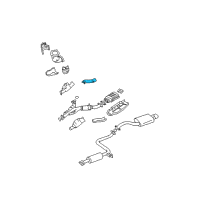 OEM 2001 Nissan Maxima INSULATOR-Heat, Exhaust Tube Center Upper Diagram - 20525-2Y100