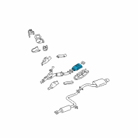 OEM 2001 Nissan Maxima Three Way Catalytic Converter Diagram - 20800-3Y225