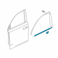 OEM 2015 Acura MDX Molding, Left Front Door Diagram - 72450-TZ5-A01