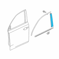 OEM 2018 Acura MDX Garnish, Passenger Side (Black Gloss 90) Diagram - 72430-TZ5-A11ZA