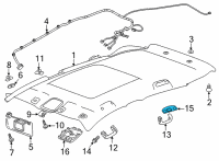 OEM Chevrolet Bolt EUV Dome Lamp Assembly Diagram - 42728049