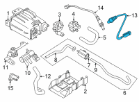 OEM 2020 Nissan Sentra Sensor Assy Air Fuel Ratio Diagram - 22693-6LB0A