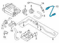 OEM 2022 Nissan Sentra Sensor Assy Air Fuel Ratio Diagram - 22693-6LB0A