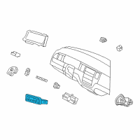 OEM 2009 Lincoln Town Car Dash Control Unit Diagram - 7W1Z-19980-A