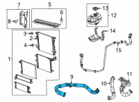 OEM 2021 Jeep Wrangler RADIATOR INLET Diagram - 68481135AE