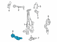 OEM 2021 Toyota Mirai Lower Control Arm Diagram - 48620-62011