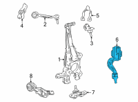 OEM Toyota Mirai Rear Lower Control Arm Diagram - 48660-62011