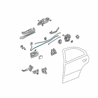 OEM 2003 Honda Civic Rod, R. RR. Inside Lock Diagram - 72632-S5A-003